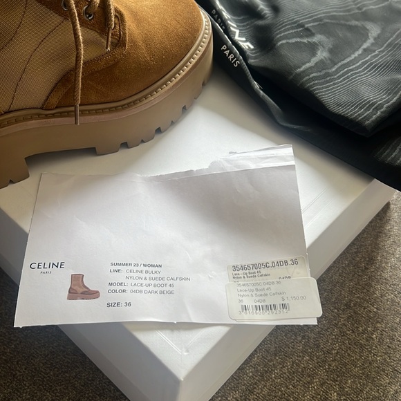 CELINE Paris Lace- up Boots - Picture 10 of 10